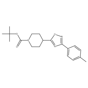 Tert-butyl 4-[3-(4-methylphenyl)-1,2,4-oxadiazol-5-yl]piperidine-1-carboxylate结构式