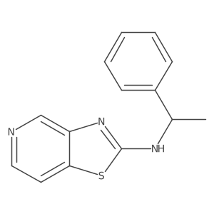 N-(1-phenylethyl)-[1,3]thiazolo[4,5-c]pyridin-2-amine结构式