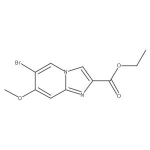 Ethyl 6-bromo-7-methoxyimidazo[1,2-a]pyridine-2-carboxylate结构式