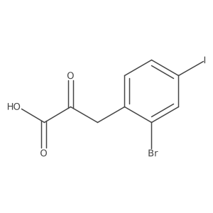 3-(2-Bromo-4-iodophenyl)-2-oxopropanoic acid结构式