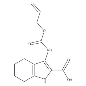 3-{[(prop-2-en-1-yloxy)carbonyl]amino}-4,5,6,7-tetrahydro-1H-indole-2-carboxylic acid结构式