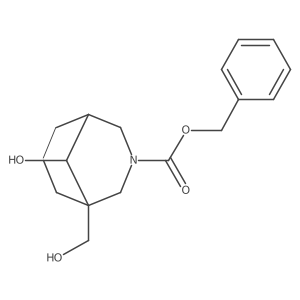 Benzyl 9-hydroxy-1-(hydroxymethyl)-3-azabicyclo[3.3.1]nonane-3-carboxylate结构式