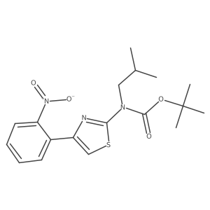 tert-butyl N-(2-methylpropyl)-N-[4-(2-nitrophenyl)-1,3-thiazol-2-yl]carbamate结构式