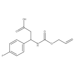 3-(((Allyloxy)carbonyl)amino)-3-(4-fluorophenyl)propanoic acid Structure