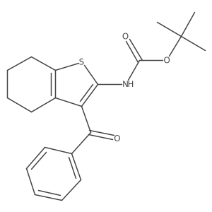 tert-butyl N-(3-benzoyl-4,5,6,7-tetrahydro-1-benzothiophen-2-yl)carbamate结构式