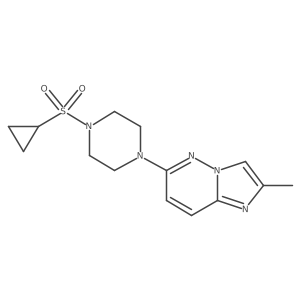 1-(Cyclopropanesulfonyl)-4-{2-methylimidazo[1,2-b]pyridazin-6-yl}piperazine Structure