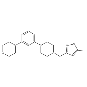 4-(2-{4-[(5-Methyl-1,2-oxazol-3-yl)methyl]piperazin-1-yl}pyrimidin-4-yl)morpholine结构式