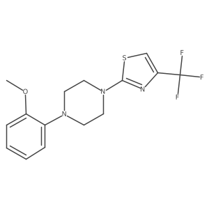 1-(2-Methoxyphenyl)-4-[4-(trifluoromethyl)-1,3-thiazol-2-yl]piperazine结构式