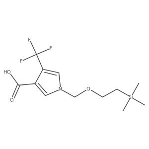 4-(Trifluoromethyl)-1-[[2-(trimethylsilyl)ethoxy]methyl]-1H-pyrrole-3-carboxylic acid Structure