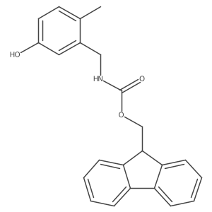 (9H-fluoren-9-yl)methyl N-[(5-hydroxy-2-methylphenyl)methyl]carbamate结构式