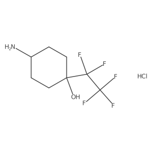 4-Amino-1-(perfluoroethyl)cyclohexan-1-ol hydrochloride结构式