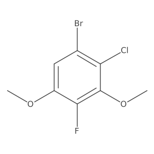 1-Bromo-2-chloro-4-fluoro-3,5-dimethoxybenzene结构式