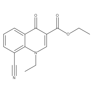 Ethyl 8-Cyano-1-ethyl-4-oxo-1,4-dihydroquinoline-3-carboxylate结构式