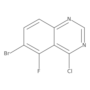 6-Bromo-4-chloro-5-fluoroquinazoline结构式