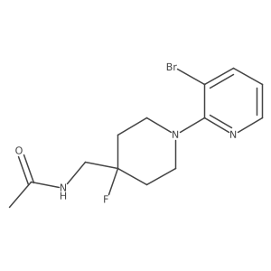 N-{[1-(3-bromopyridin-2-yl)-4-fluoropiperidin-4-yl]methyl}acetamide Structure