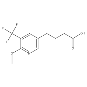 4-[6-methoxy-5-(trifluoromethyl)-3-pyridyl]butanoic acid Structure