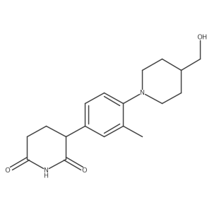 3-[4-[4-(hydroxymethyl)-1-piperidinyl]-3-methylphenyl]-2,6-Piperidinedione结构式