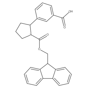 3-(1-{[(9H-fluoren-9-yl)methoxy]carbonyl}pyrrolidin-2-yl)benzoic acid结构式