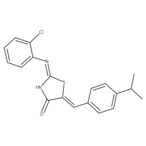 2-[(2-Chlorophenyl)amino]-5-[[4-(1-methylethyl)phenyl]methylene]-4(5H)-thiazolone结构式