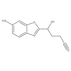 (4S)-4-(6-Amino-1,3-benzothiazol-2-yl)-4-hydroxybutanenitrile结构式
