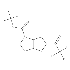 tert-Butyl (3aR,6aR)-5-(2,2,2-trifluoroacetyl)hexahydropyrrolo[3,4-b]pyrrole-1(2H)-carboxylate Structure