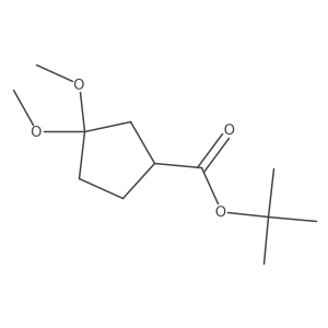 Tert-butyl 3,3-dimethoxycyclopentanecarboxylate结构式