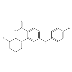 1-[2-(4-Chloroanilino)-5-nitropyrimidin-4-yl]piperidin-3-ol Structure