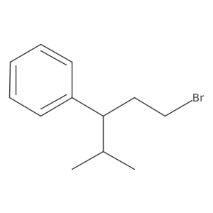 (1-Bromo-4-methylpentan-3-yl)benzene Structure