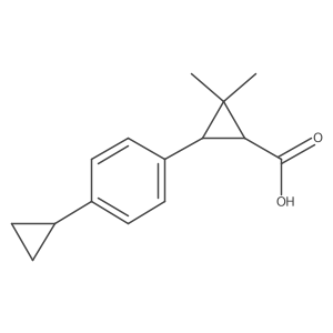 rac-(1R,3R)-3-(4-cyclopropylphenyl)-2,2-dimethylcyclopropane-1-carboxylic acid Structure