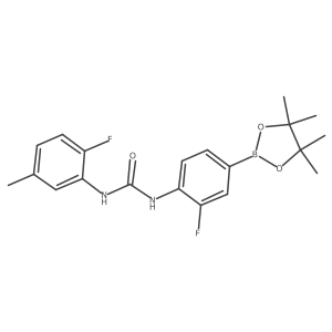 N-(2-Fluoro-5-methylphenyl)-Na(2)-[2-fluoro-4-(4,4,5,5-tetramethyl-1,3,2-dioxaborolan-2-yl)phenyl]urea结构式