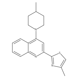 4-(4-Methyl-1-piperidinyl)-2-(4-methyl-1,3-thiazol-2-YL)quinoline结构式