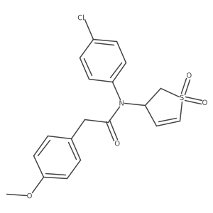 N-(4-chlorophenyl)-N-(1,1-dioxido-2,3-dihydrothiophen-3-yl)-2-(4-methoxyphenyl)acetamide结构式