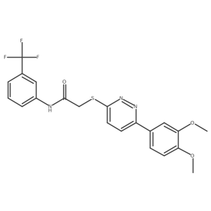 2-((6-(3,4-dimethoxyphenyl)pyridazin-3-yl)thio)-N-(3-(trifluoromethyl)phenyl)acetamide结构式