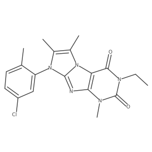 8-(5-chloro-2-methylphenyl)-3-ethyl-1,6,7-trimethyl-1H-imidazo[2,1-f]purine-2,4(3H,8H)-dione Structure