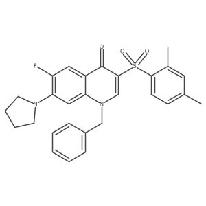 1-Benzyl-3-(2,4-dimethylbenzenesulfonyl)-6-fluoro-7-(pyrrolidin-1-yl)-1,4-dihydroquinolin-4-one Structure