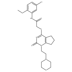 N-(5-chloro-2-methoxyphenyl)-2-((1-(2-morpholinoethyl)-2-oxo-2,5,6,7-tetrahydro-1H-cyclopenta[d]pyrimidin-4-yl)thio)acetamide Structure