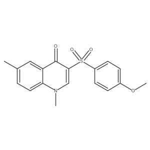 3-(4-Methoxybenzenesulfonyl)-1,6-dimethyl-1,4-dihydroquinolin-4-one结构式