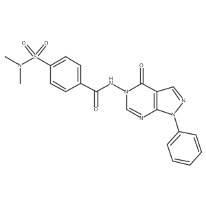 4-(dimethylsulfamoyl)-N-{4-oxo-1-phenyl-1H,4H,5H-pyrazolo[3,4-d]pyrimidin-5-yl}benzamide结构式