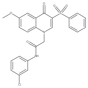 N-(3-chlorophenyl)-2-(6-methoxy-4-oxo-3-(phenylsulfonyl)quinolin-1(4H)-yl)acetamide Structure