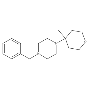 1-(Phenylmethyl)-4-(tetrahydro-4-methyl-2H-pyran-4-yl)piperazine Structure