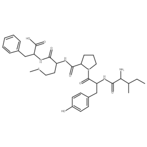 L-Isoleucyl-L-tyrosyl-L-prolyl-L-methionyl-L-phenylalanine Structure