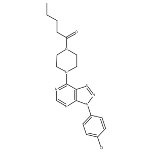 1-(4-(3-(4-chlorophenyl)-3H-[1,2,3]triazolo[4,5-d]pyrimidin-7-yl)piperazin-1-yl)pentan-1-one结构式