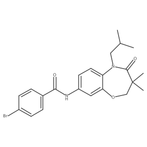 4-bromo-N-(5-isobutyl-3,3-dimethyl-4-oxo-2,3,4,5-tetrahydrobenzo[b][1,4]oxazepin-8-yl)benzamide Structure