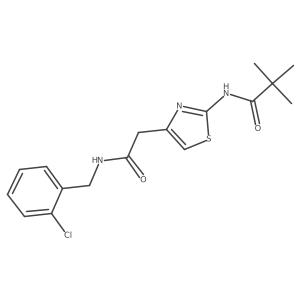 N-(4-(2-((2-chlorobenzyl)amino)-2-oxoethyl)thiazol-2-yl)pivalamide Structure