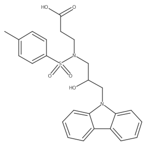 3-{N-[3-(9H-carbazol-9-yl)-2-hydroxypropyl]4-methylbenzenesulfonamido}propanoic acid Structure