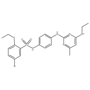 5-bromo-2-ethoxy-N-(4-((4-(ethylamino)-6-methylpyrimidin-2-yl)amino)phenyl)benzenesulfonamide结构式