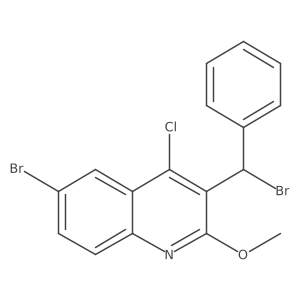 6-Bromo-3-[bromo(phenyl)methyl]-4-chloro-2-methoxyquinoline Structure