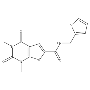 1,3-dimethyl-2,4-dioxo-N-(thiophen-2-ylmethyl)-1,2,3,4-tetrahydrothieno[2,3-d]pyrimidine-6-carboxamide Structure
