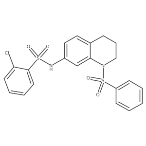 2-chloro-N-(1-(phenylsulfonyl)-1,2,3,4-tetrahydroquinolin-7-yl)benzenesulfonamide Structure