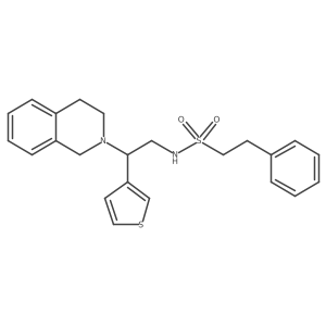 N-(2-(3,4-dihydroisoquinolin-2(1H)-yl)-2-(thiophen-3-yl)ethyl)-2-phenylethanesulfonamide Structure